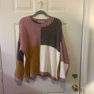 Almost Famous Colorblock Sweater